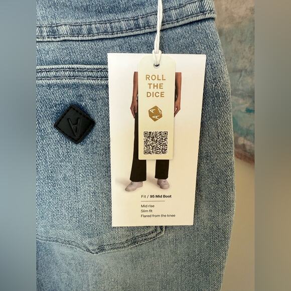 Abrand Jeans 95 Mid Boot Light Vintage Blue Bootcut Denim Womens 26 NWT New - Picture 8 of 8